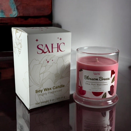 Black Cherry & Plum Scented Candle